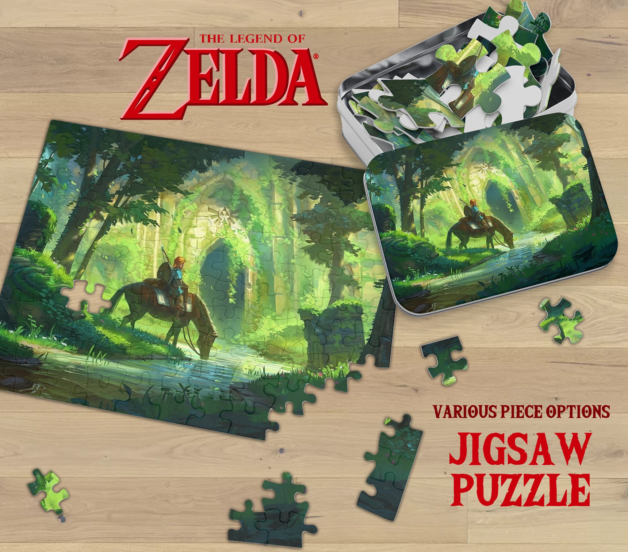 Legend of Zelda Jigsaw Puzzle 30, 110, 252, 500,1000-piece Breath