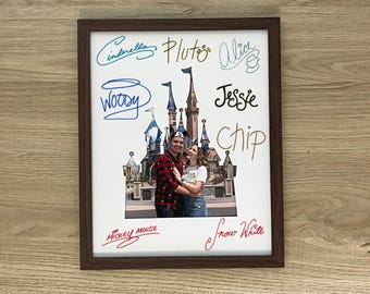 Autograph Castle Park Icon Picture Frame with Photo Mats for Character Signatures 5x7, 4x6 photo, Vacation Must Have, Collectable