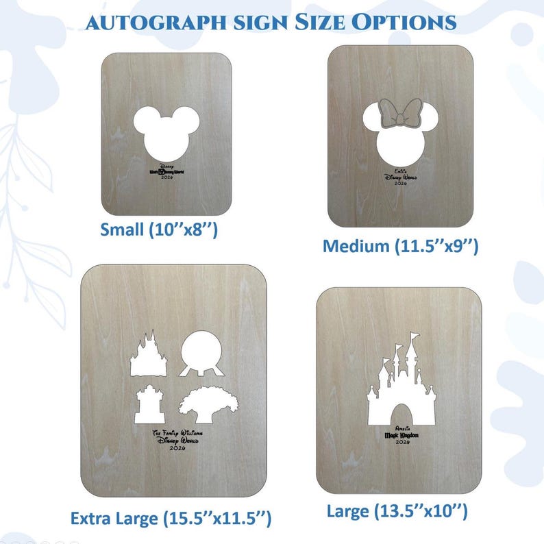 Personalized Disney Parks Autograph Sign Card, Disneyworld Disneyland ...