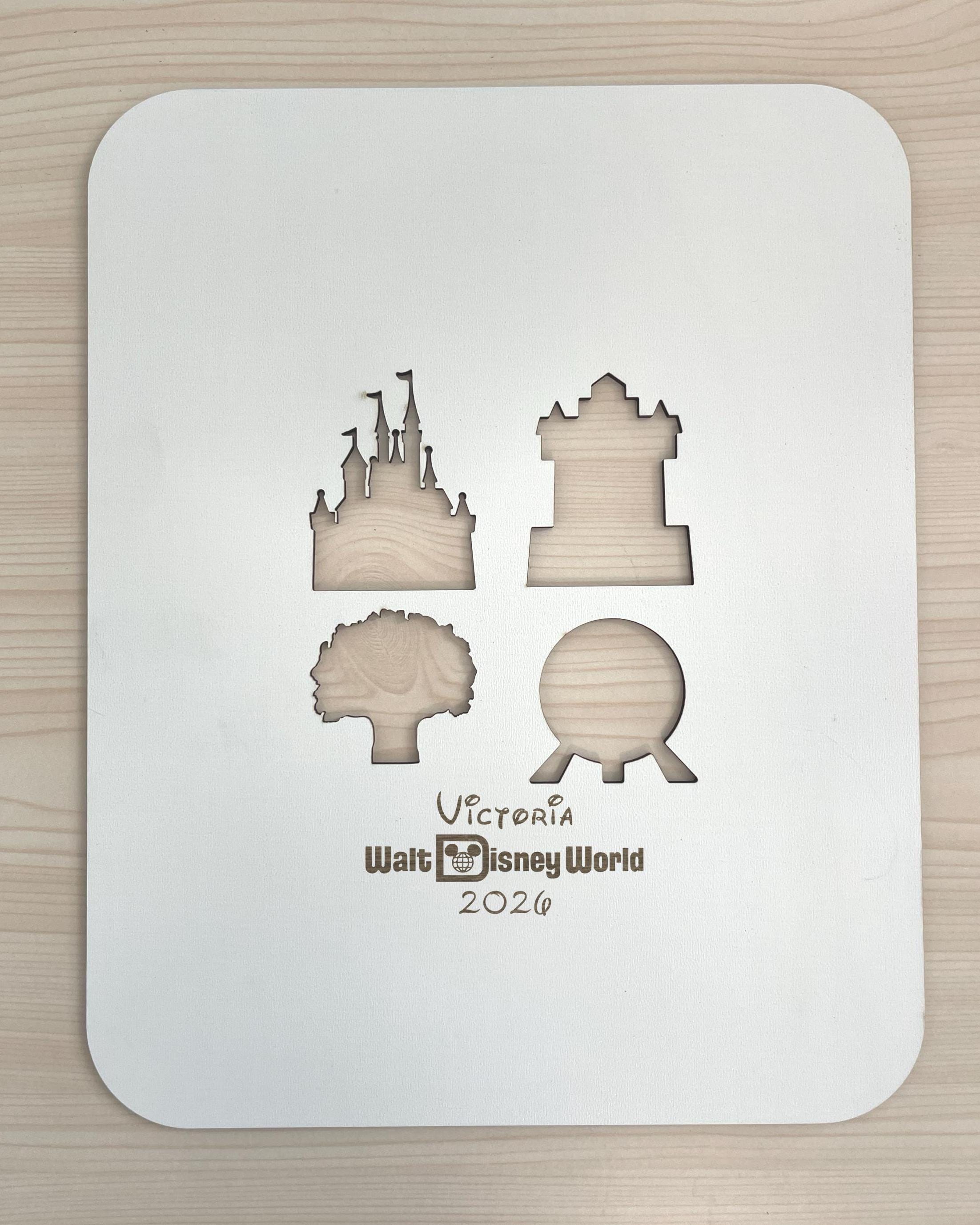 Personalized Disney Parks Autograph Sign Card, Disneyworld Disneyland ...