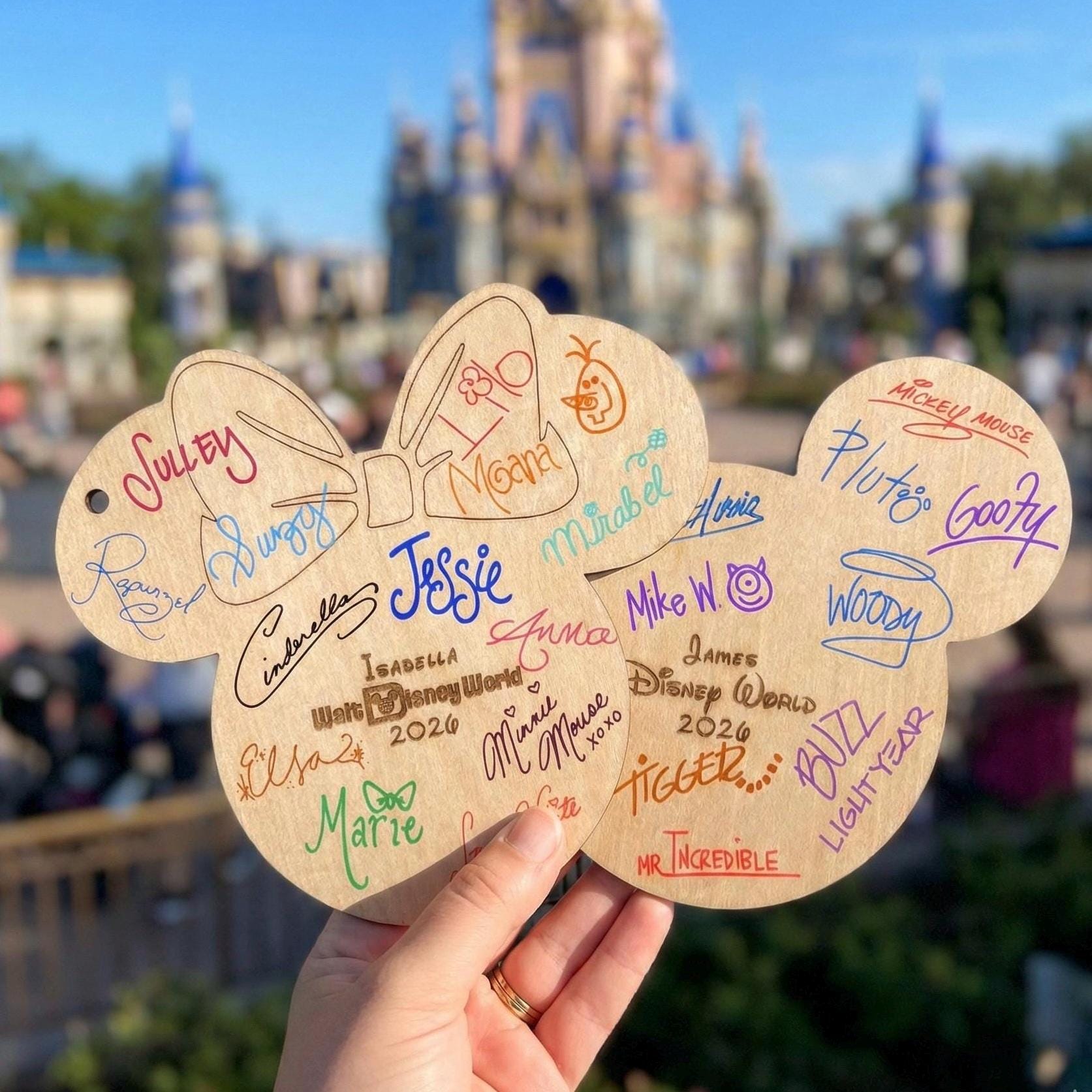 Custom Magical Disney Parks Autograph Sign Card, Disneyworld Disneyland ...