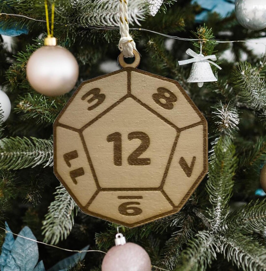 D12 Dungeons and Dragons Christmas Ornament, Personalized Christmas