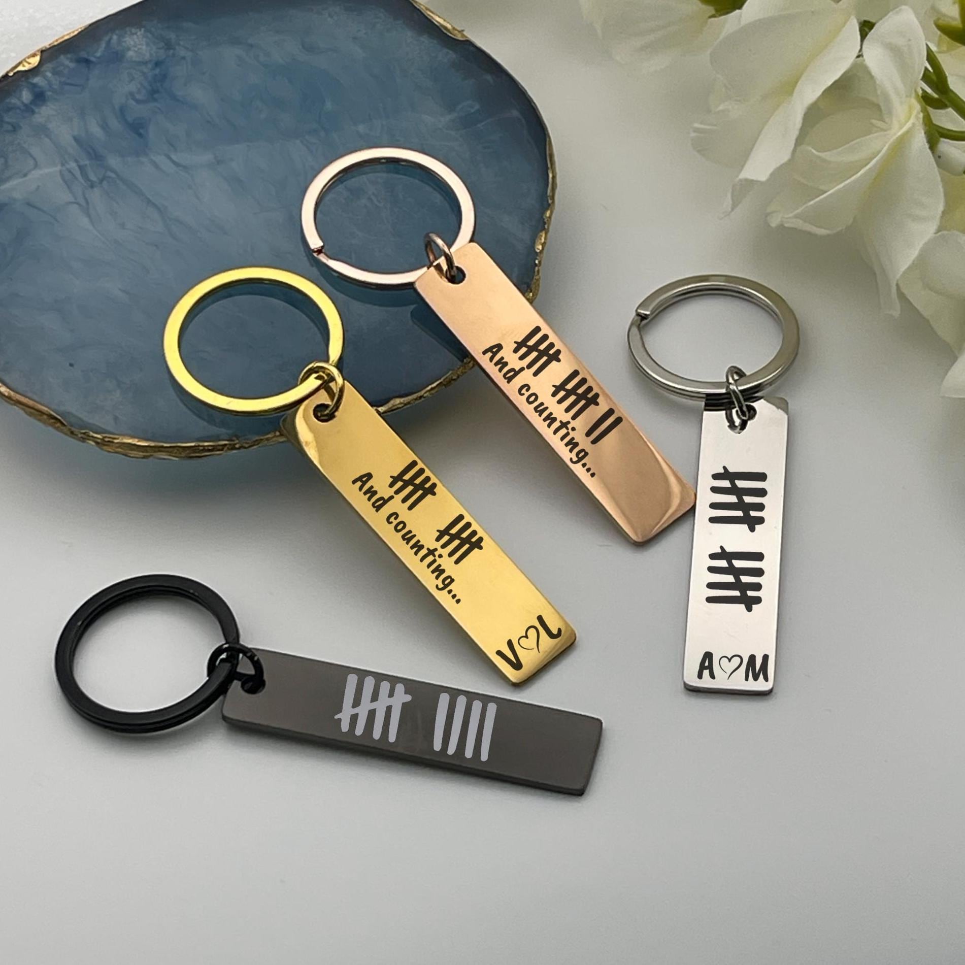 Anniversary Keyring 6 Years - Etsy