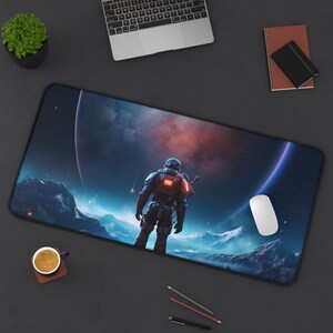 Space gaming mousepad for gamer in space computer desk mat space theme desk-mat for computer and office mouse pad custom mousepad personal
