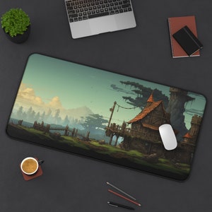 Pixel art mousepad for desk mat for office mousepad for gamer desk mat pixel art adventure mousepad for desk mat with pixel art