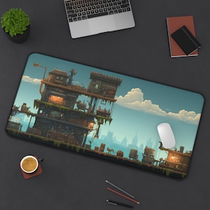 Pixel art mousepad for desk mat for office mousepad for gamer desk mat pixel art adventure mousepad for desk mat with pixel art