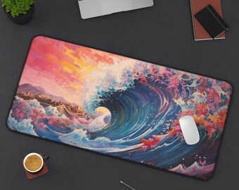 Ocean Gaming Mauspad für Gamer Schreibtischmatte für Computer Schreibtischmatte für Gamer Computerzubehör für Gamer Schreibtischunterlage dark ocean water Motiv