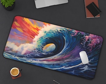 Ocean Gaming Mauspad für Gamer Schreibtischmatte für Computer Schreibtischmatte für Gamer Computerzubehör für Gamer Schreibtischunterlage dark ocean water Motiv