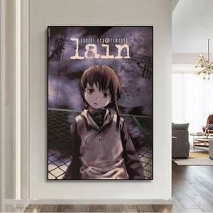 Vintage Anime Figure Posters Serial Experiments Iwakura Lain Poster  Aesthetics Wall Art Home Canvas Painting Kawaii Room Decor