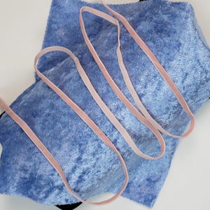 Vintage, roze fluwelen lint - 5 mm