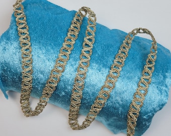 Antique Gold and Metallic Gold Gimp Trim, Vintage