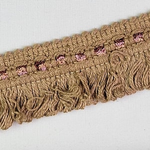 Brown and Mauve Braid with Loop Fringe