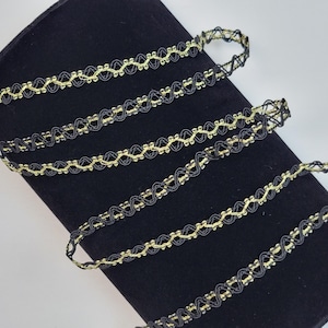 Black and Metallic Gold Gimp Trim