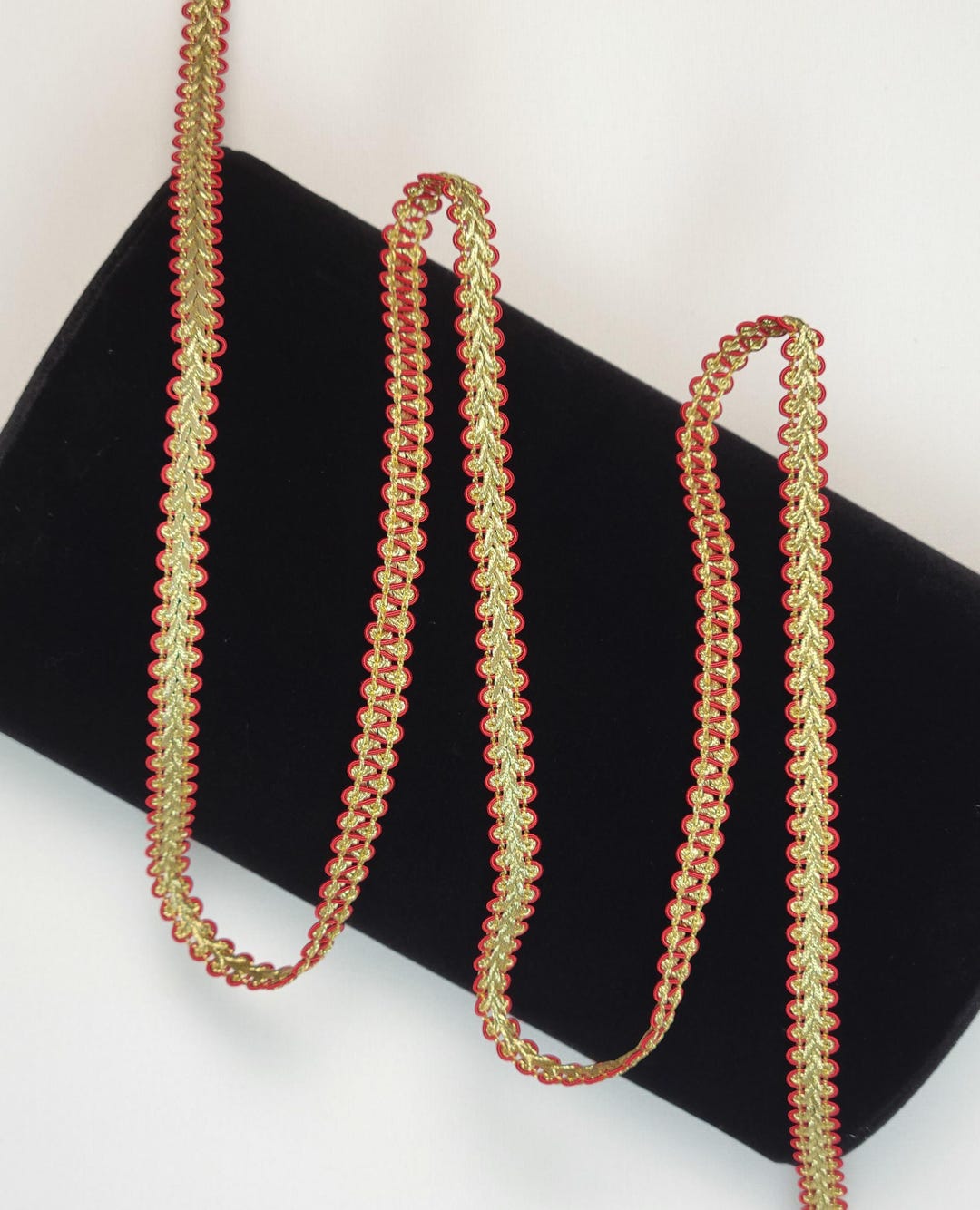 Metallic Gold Gimp With Red Cord Outline, Vintage - Etsy