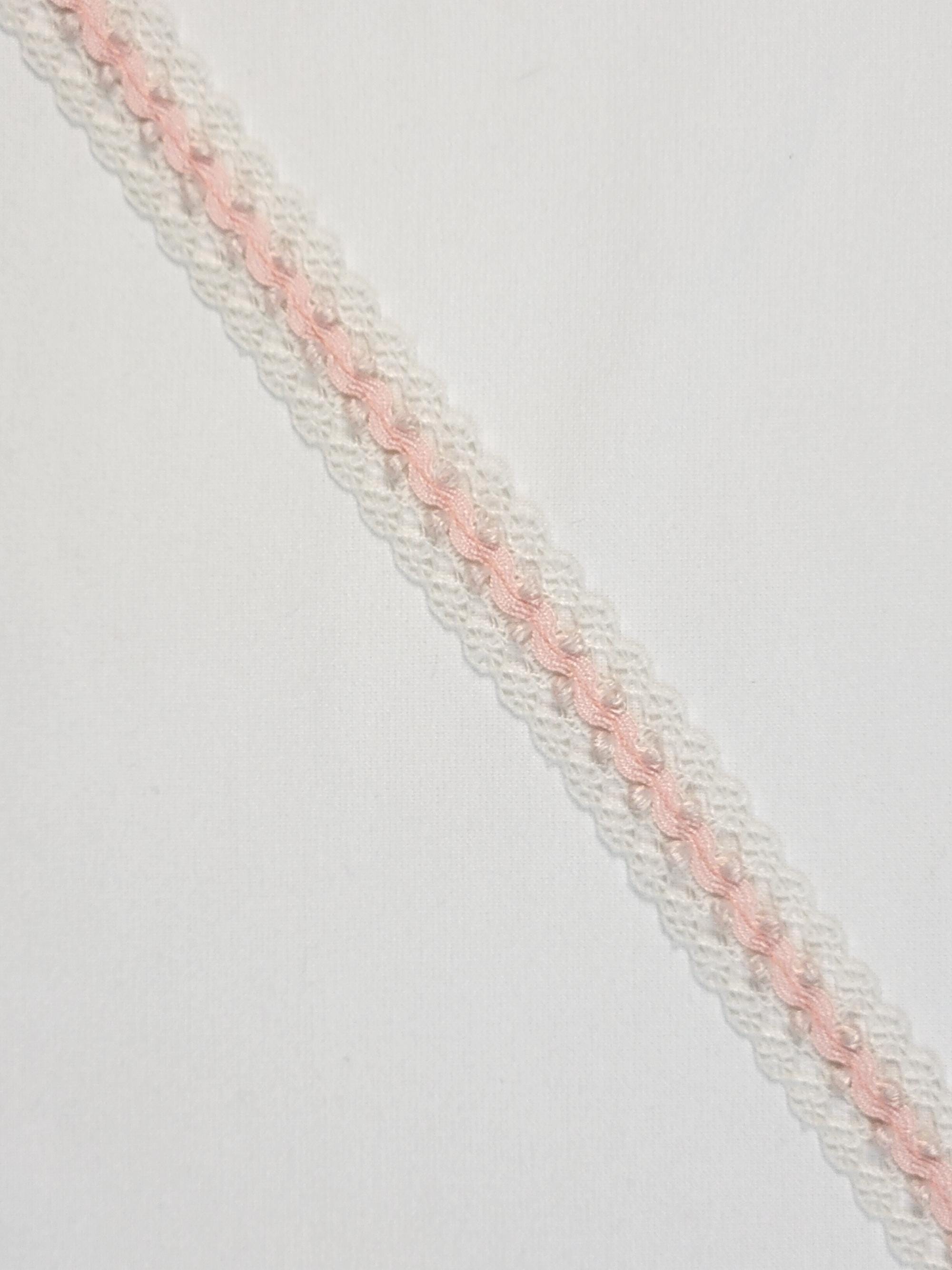 Peach Coloured Ric Rac White Lace With Pink/peach Picot Ric Rac Inset, Vintage - Etsy
