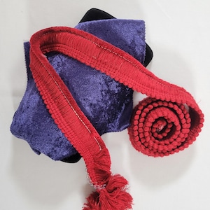 Ruby Red Brush Fringe, Vintage