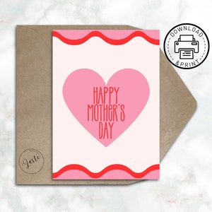 Happy Mother’s Day Card Printable, Digital Mother’s Day card, Instant Download Mother’s Day card, Mother&#39;s Day Card Template
