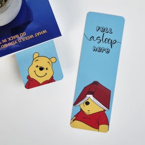 Fell Asleep Here Bookmark | Handmade Bookmark | cartoon Bookmark