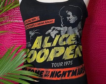 Alice Cooper Welcome to My Nightmare 1975 Tour Spaghetti Strap Tank Top