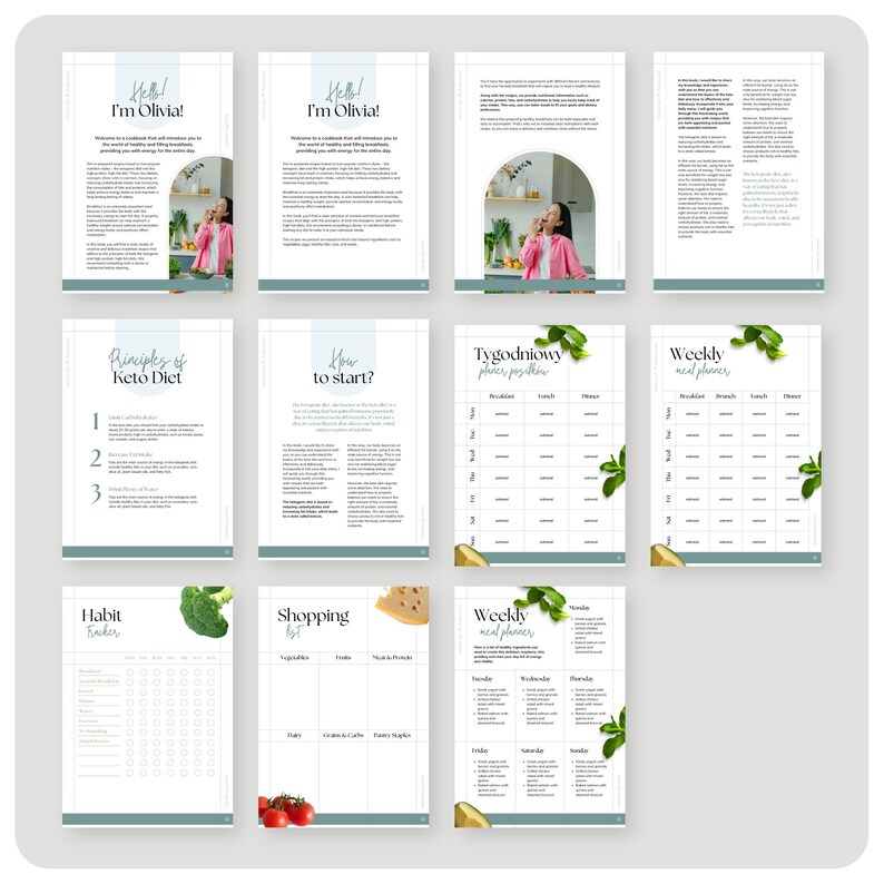 Recipe Book Template Editable Cookbook Template Printable Recipe Ebook