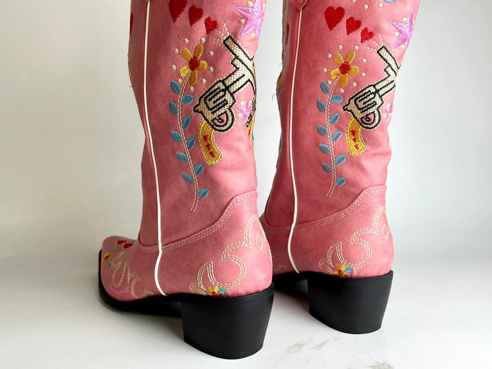 Pink Pistol Cowboy Boots Vintage Cowboy Boots Woman - Etsy