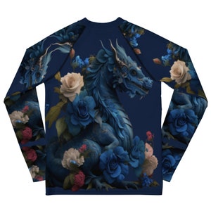 Youth Girls Flower Dragon Rash Guard