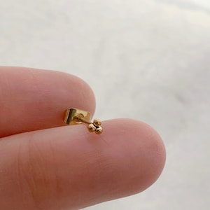 G23 Titanium  • Three Ball Stud • Tiny ball Stud Earring • Minimalist Earring • Dainty Stud Earring