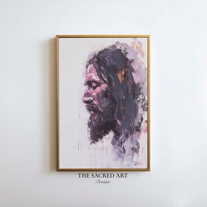 Watercolor Jesus Portrait: Modern Christian Art (Digital Download)
