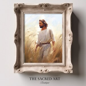 Jesus Leaves the 99, Parable of the Lost Sheep, Good Shepherd , Digital Print, Sketch, Jesus Art, Bible Printable Wall Art, Christian Faith