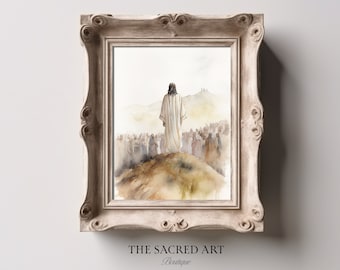 Sermon on the Mount Print: Jesus, The Beatitudes (Digital Download)