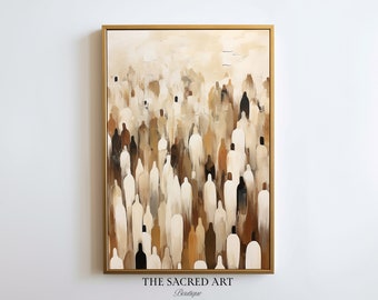 Jesus Feeds 5000 Watercolor Print: Modern Christian Art (Digital Download)