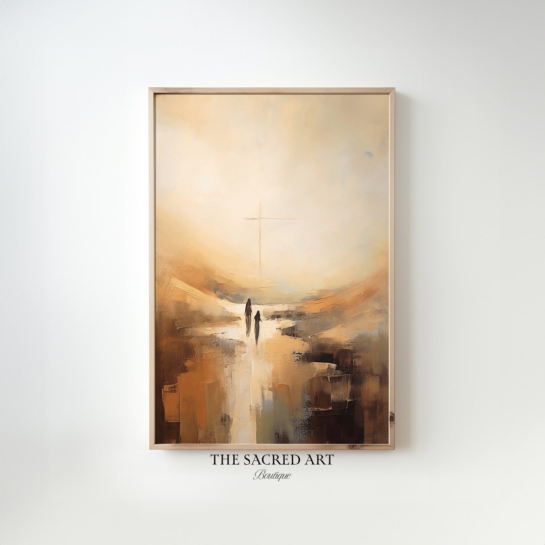 The Cross, Abstract Christian Art, Minimalist, Digital, Jesus Christ