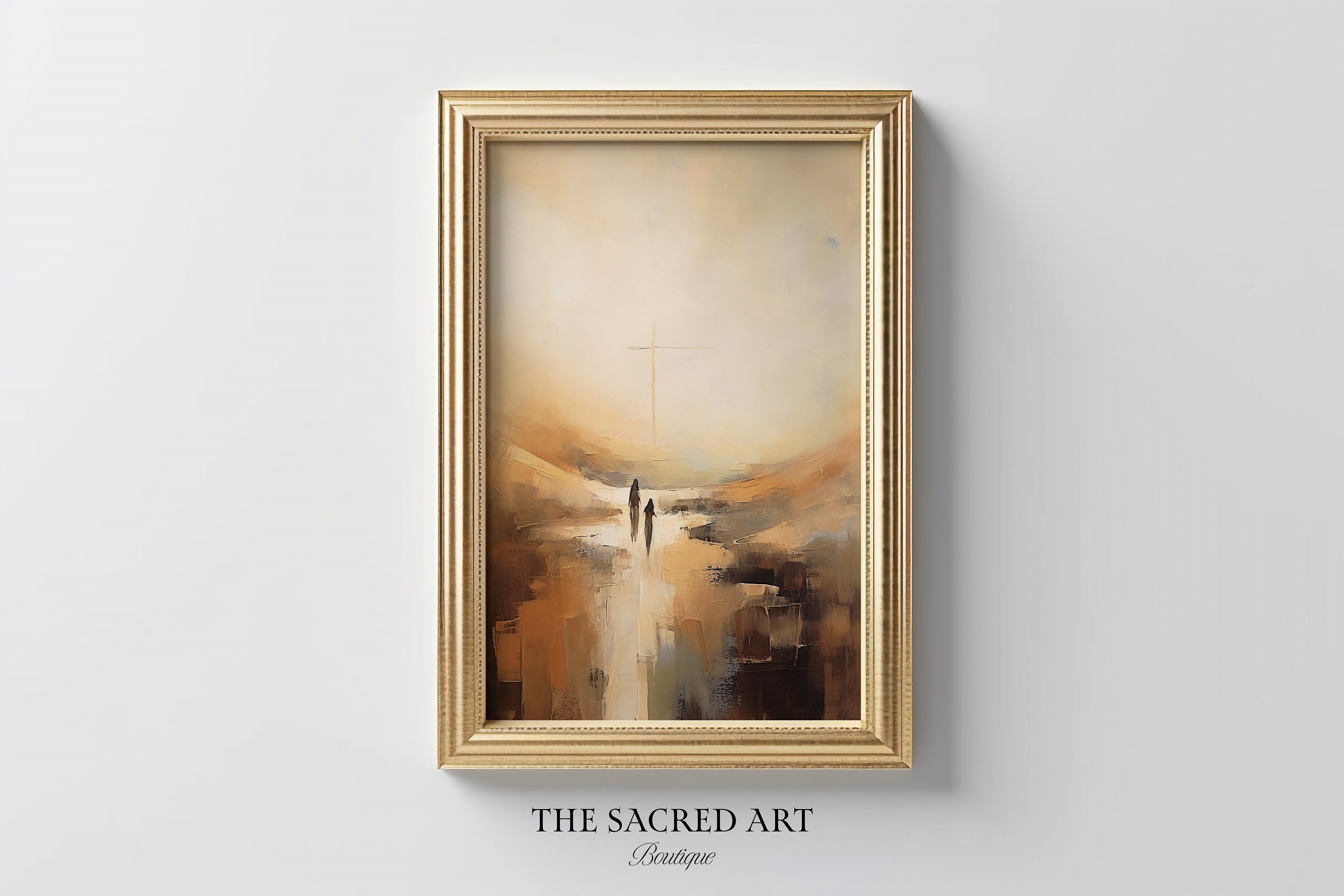 The Cross Abstract Christian Art Minimalist Digital Jesus Etsy
