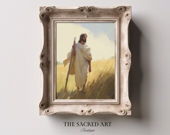 Jesus, guter Hirte Kunstdruck: Gleichnis vom verlorenen Schaf (Digitaler Download)