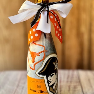 Graduation / Sports Team Hand Painted Champagne Bottle  ALCOHOL NOT INCLUDED!