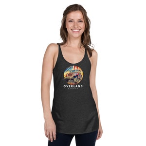 July 4th - Patriotic Jeep - Women&#39;s Racerback Tank