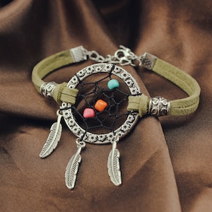 Dreamcatcher Charm Bracelet - Good Luck Bracelet - Handmade Bracelet