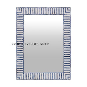Handmade wooden bone inlay mirror frame / wall decor / wall mirror in modern pattern