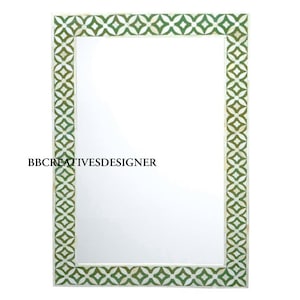 Handmade wooden bone inlay mirror frame / wall decor / wall mirror in modern pattern