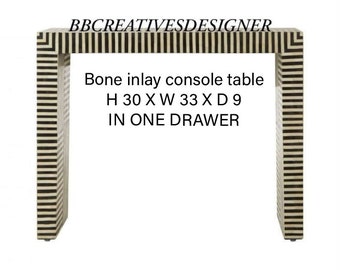 Handgefertigte Knochen Konsole/ Schreibtisch / Schreibtisch / Arbeitstisch / Eingangsbereich / Inlay-Konsole im modernen Muster