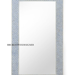 Handmade wooden bone inlay mirror frame / wall decor / wall mirror in modern pattern