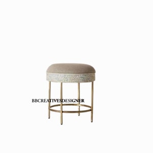 Handmade wooden bone inlay sidetable /bedside / nightstand