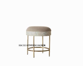 Handmade wooden bone inlay sidetable /bedside / nightstand