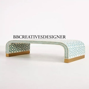 Handmade wooden bone inlay coffee table/ center table / inlay coffee table / round coffee table in modern pattern