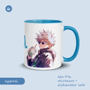 Jujutsu Kaisen anime mug, Satoru Gojo, Kawaii cup, inspired design, slurp drink, Perfect gift
