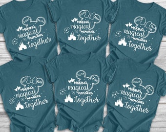 Custom Disney Making Magical Memories Together Shirt, Personalized Family Trip Shirt, Disney Family Trip Shirt, Disney Trip 2024 Shirt