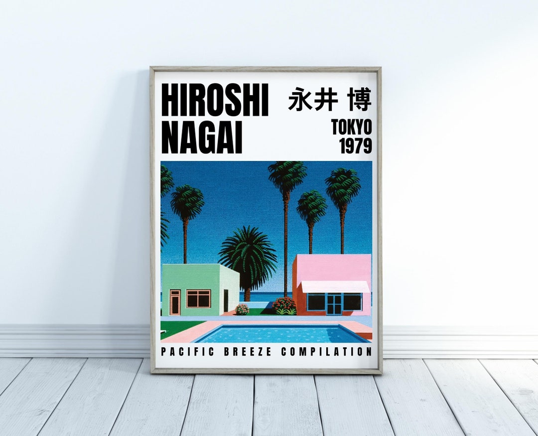 Impression D'art Hiroshi Nagai, Affiche D'art Japonais, Impression Vaporwave, Décoration D