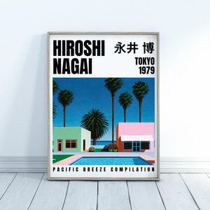Hiroshi Nagai poster print plane pop city wall art print Hiroshi Nagai poster instant digital download