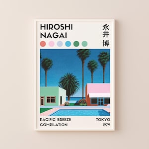 Hiroshi Nagai cartel impresión pop art cartel pared arte pop arte japonés pared arte impresión los angel cartel Hiroshi Nagai descarga digital instantánea