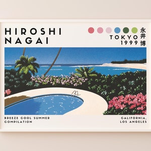 Hiroshi Nagai poster print horizontal hiroshi nagai poster plane pop city wall art print Hiroshi Nagai poster instant digital download